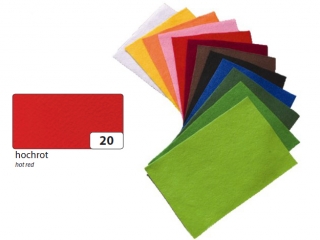 Filc FOLIA 20x30cm - czerwień