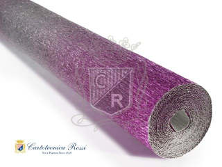 Krepina Woska Cartotecnica Rossi 180g/m² 802/1 metalizowana srebrna-purpurowa, 50cm x 250cm
