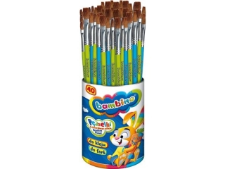 Pdzelki do farb i kleju BAMBINO  40 szt. - kubek