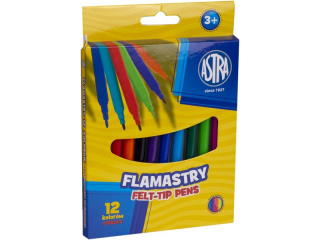 Flamastry okr�g�e CX ASTRA - 12 kolor�w HURT