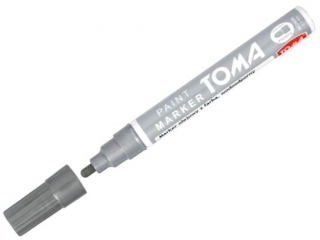 Marker olejowy TOMA fibrowa koñcówka 2, 5mm, srebrny