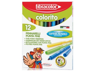Pisaki 12 kolorów FIBRACOLOR Colorito