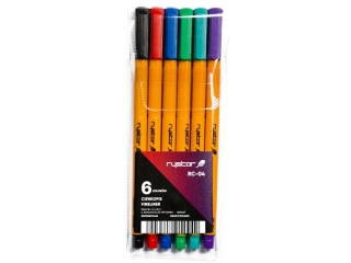 Cienkopis RYSTOR RC-04 etui 6 kolorów