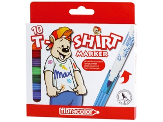 Mazaki 10 kolorw FIBRACOLOR do T-shirtw