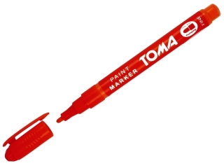 Marker olejowy TOMA 1, 5mm - czerwony