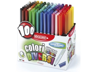 Pisaki 100 kolorów FIBRACOLOR display