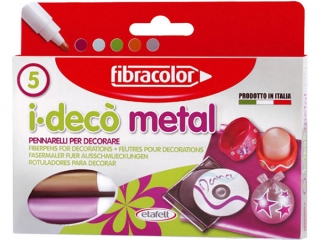 Mazaki 5 kolorów FIBRACOLOR I-Deco Metal