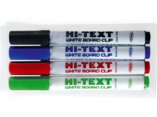 Mazaki ścieralne FIBRACOLOR Hi-Text 641 4 kolory etui