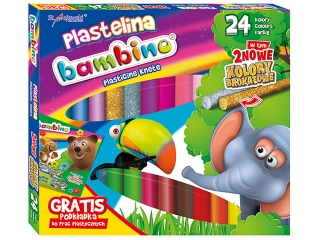 Plastelina BAMBINO 24 kolory +podkadka GRATIS