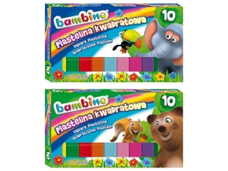 Plastelina BAMBINO 10 kolorw kwadratowa