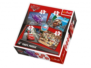 Puzzle "4w1" TREFL Cars - Wyruszamy w podróż (34107)