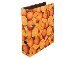 Segregator A4 8cm HERLITZ maX.file - Pomarańcze