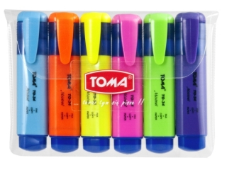 Textmarker TOMA Mistral komplet 6-kolorów TO-334