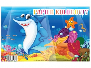 Zeszyt papierów kolorowych A5 8k. SDM