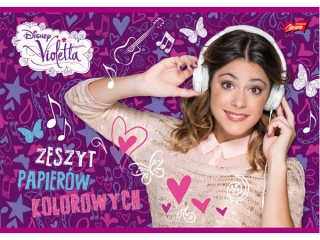 Zeszyt papierów kolorowych nabłyszczanych A4 10k. VIOLETTA